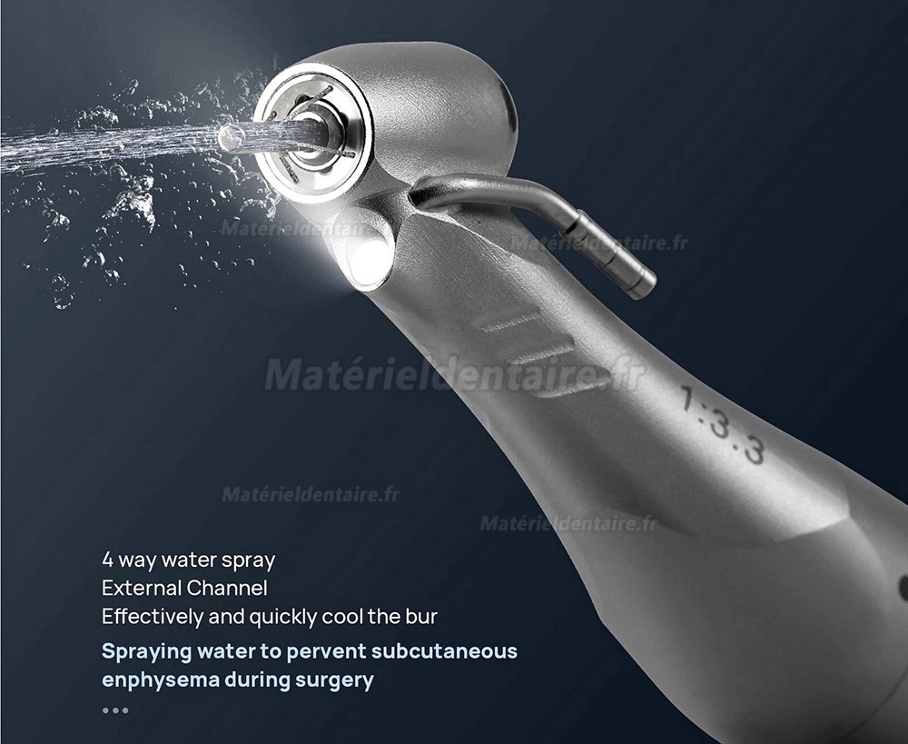 Pièce à main contre-angle COXO CX235C7-7 45° LED multiplicateur 1:5